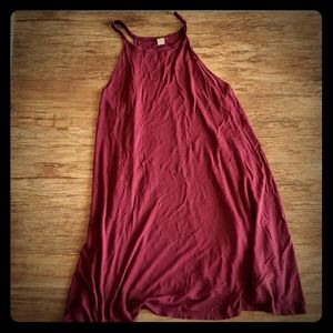 Burgundy swing dress